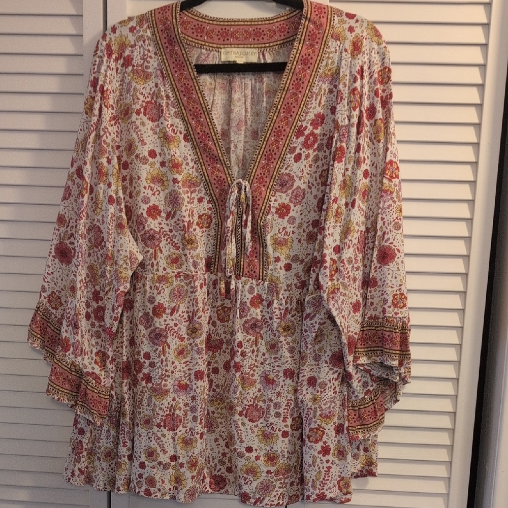 Cynthia Rowley Multicolor Floral Blouse